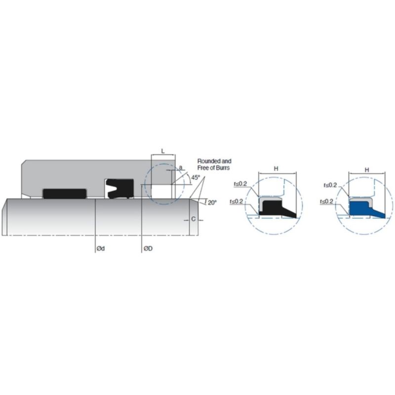 KL89 Metal Case Double Lip Wiper Seal Hiệu suất lau tốt Dễ cài đặt