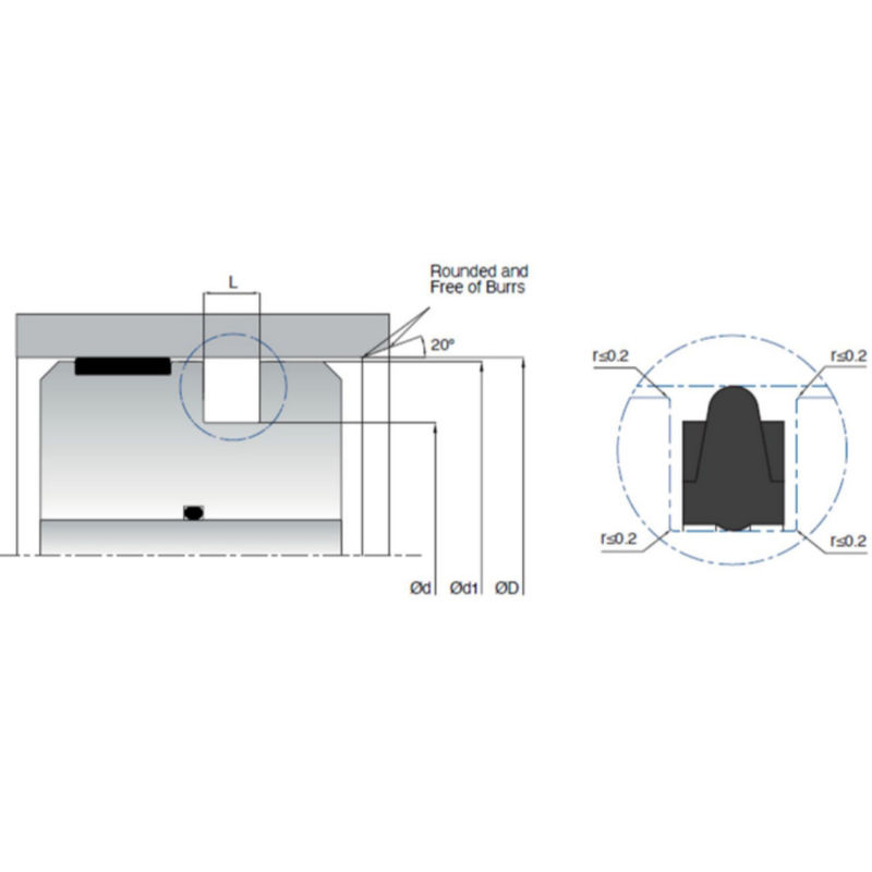 KL71 Pneumatic Cylinder Piston Seals Types Double Acting Cho van