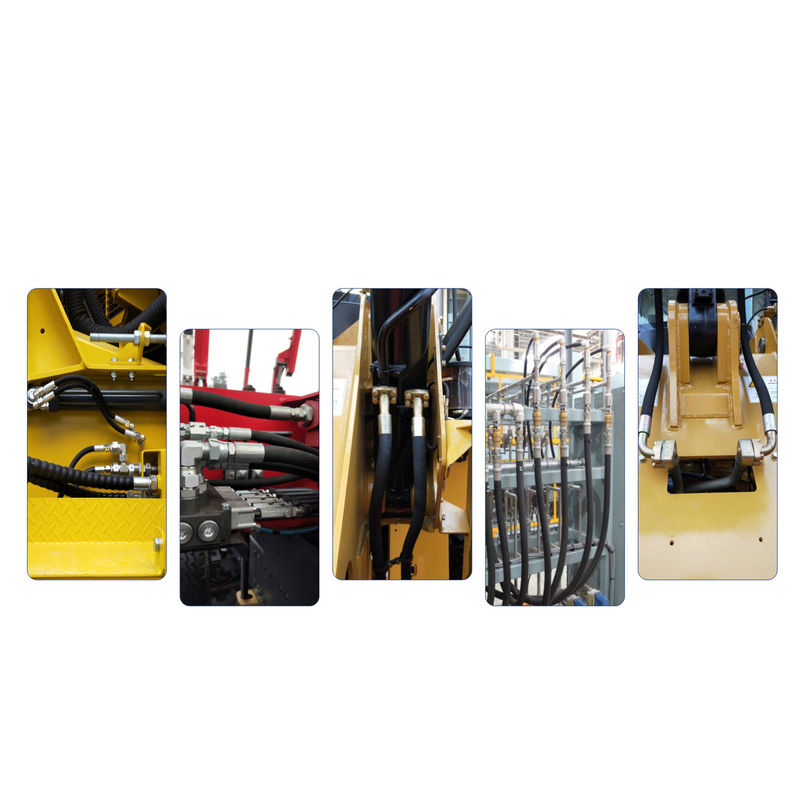 Lò ống cao su linh hoạt được củng cố bằng dây cao su đáp ứng tiêu chuẩn SAE 100R2 và EN 853 2SN