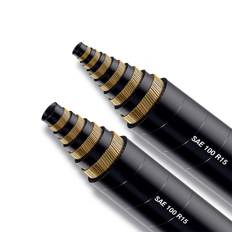 SAE 100 R15 ống thủy lực, 1/4 inch hút thép dây đan xen ống thủy lực ống