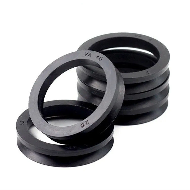 Nhẫn niêm phong trục xoay NBR PTFE loại Va Nhẫn niêm phong cao su tinh khiết