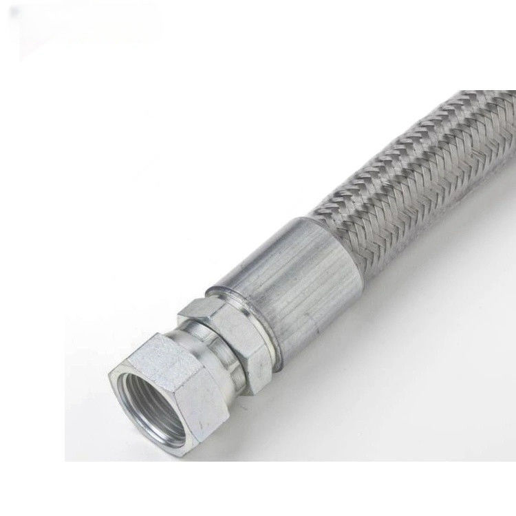 PTFE màu đen bạc thép không gỉ trâu ống dẫn nhiên liệu ống dẫn nhiên liệu không tĩnh xe đua xe thép trâu ống dẫn nhiên liệu