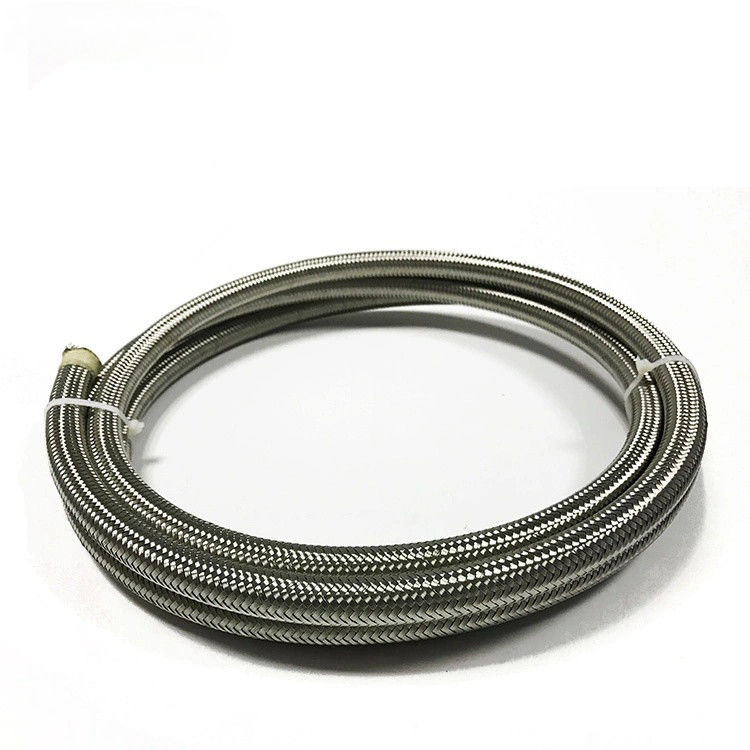 PTFE màu đen bạc thép không gỉ trâu ống dẫn nhiên liệu ống dẫn nhiên liệu không tĩnh xe đua xe thép trâu ống dẫn nhiên liệu