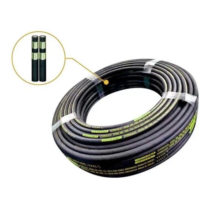 Máy giật ống thủy lực En853 1sn với lớp ngoài dầu đen và lớp bên trong chống dầu