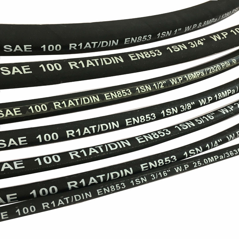 Ống cao su dẻo DIN EN853 1SN Sắt thép đan cho dầu thủy lực phân hủy sinh học
